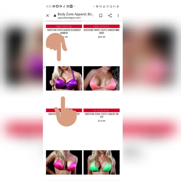 Red Body Zone Dancer Twist Top - One Size Fits All - Picture 2 of 4